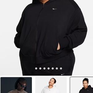 Nike Women's Heathered Gray Zip-Up Hoodie. 1x 2x